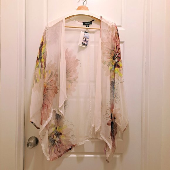 Karen Kane Other - Karen Kane Open-Front Floral Kimono Size XL New With Tag
